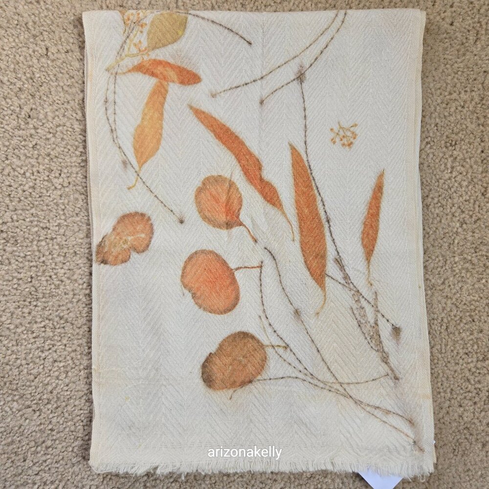 NWT Handmade Wool Scarf Made With Botanical Dye Eco Earth Mayumix - Picture 11 of 11